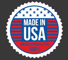 Made In USA Vinyl Decal Manufactured USA Production Sticker Red White Blue