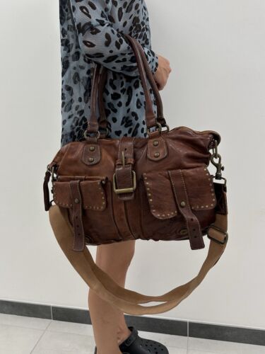 Campomaggi Leder Damen Tasche Schultertasche Braun Bag Italy - Bild 4 von 20