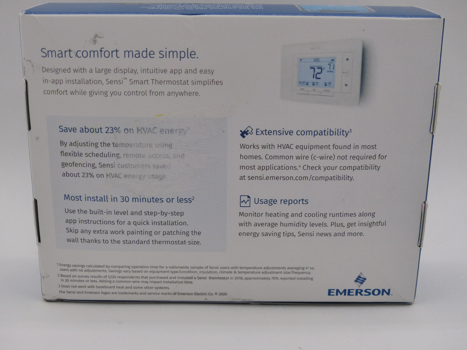 Emerson ST55U Sensi Wi-fi Smart Home Thermostat Sealed Brand New Fast Ship