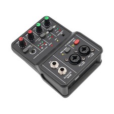 Professional DJ Audio Mixer Mini 2-channel Audio DJ Controller Sound Mixer 48V