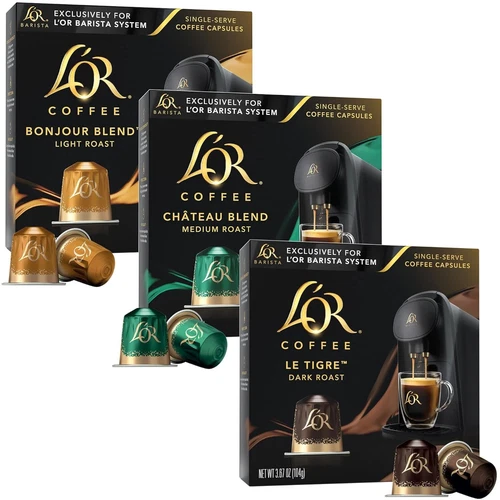 L'OR Barista Coffee Pods 40 Capsules Bonjour Blend Light Roast LOR-image