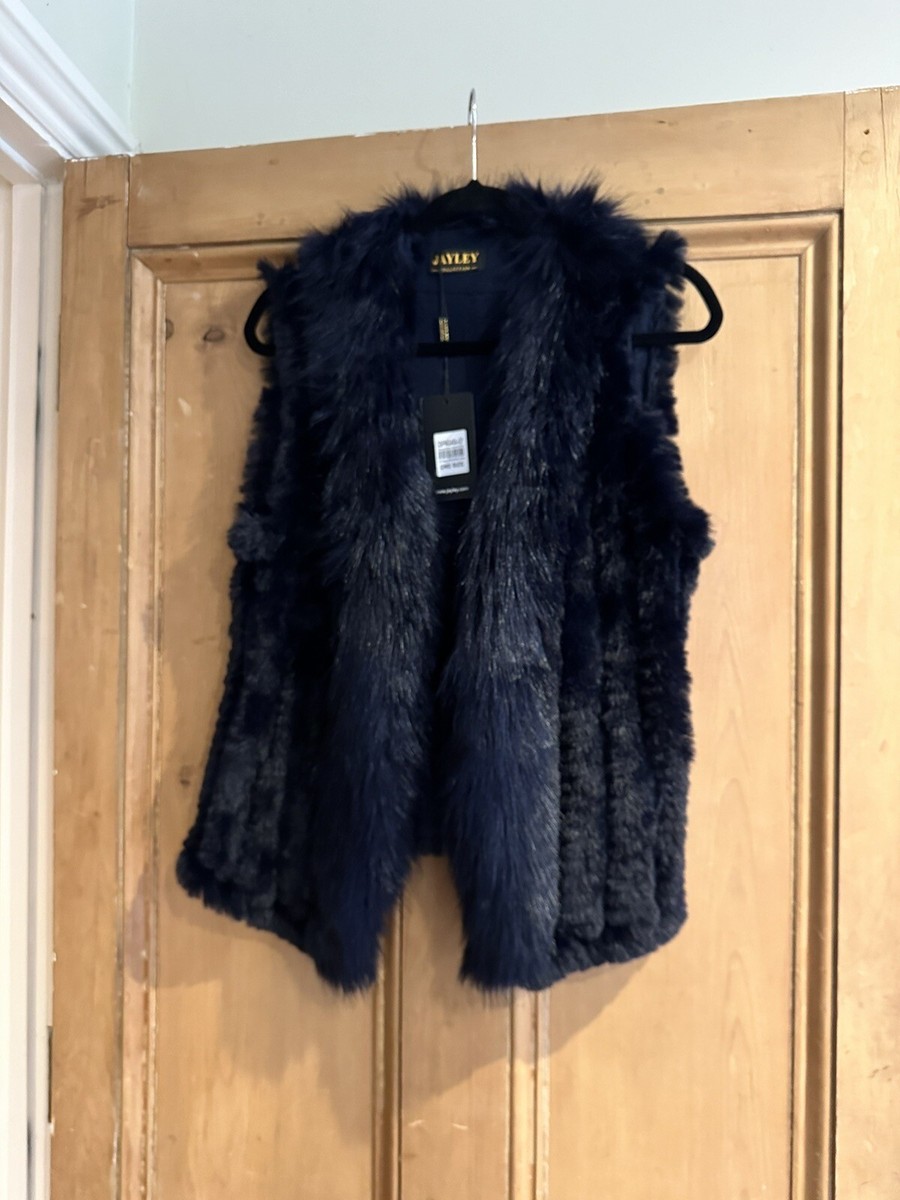 Gilet Jayley Faux Fur JAYLEY Pink And Purple Faux Fur Block Gilet