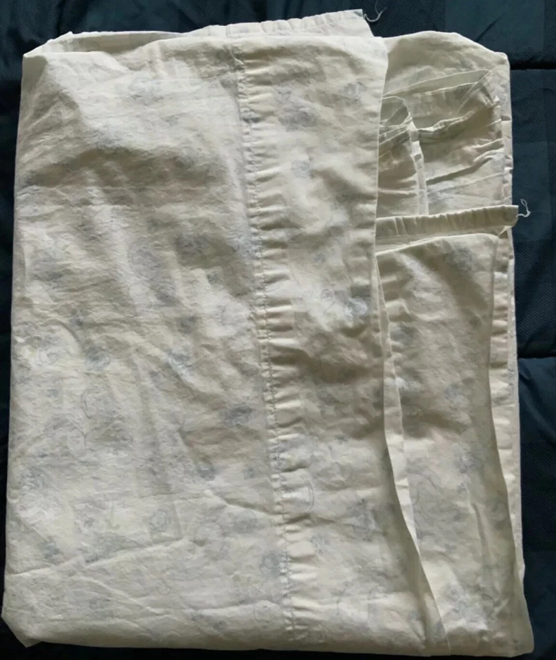 Sábana plana doble Shabby chic blanca multicolor floral 100% algodón 2015 Foto 2 de 4