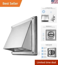 High-Performance 6-Inch Outdoor Dryer Vent Cover - Fits Metal Pipes Only