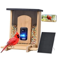 Camera Bird Feeder,Smart Bird Feeder with Camera,High-End Birds Watching Bamboo
