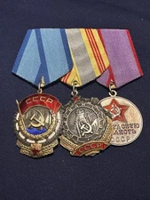 WW2 Soviet Labor Badge Grouping (Check Description)