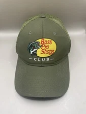 Bass Pro Shops Trucker Hat Cap SnapBack Green Mesh Outdoor Fishing 