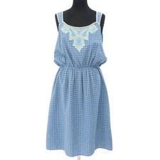 Gucci One Piece Dress Blue Cotton Size 46 B Grade