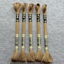 Lot Of 5 DMC Mouline Metallic Embroidery Thread Floss Gold E436