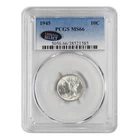 1945 Mercury Dime PCGS MS-66