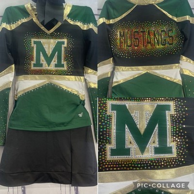 Cheerleading Uniform High School Mustangs Adult Small