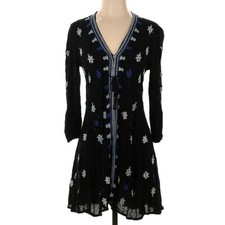 Free People Stargazer Embroidered Small Mini Dress