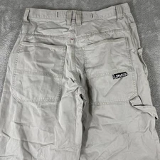 Y2K JNCO Carpenter Pants Mens 34x32 Baggy Skater Wide Leg Beige Workwear