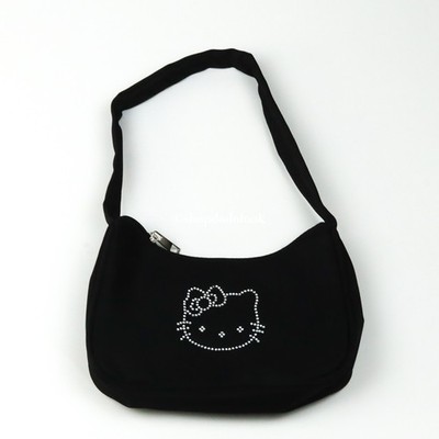 Hello Kitty ブラックショルダーバッグ Hello Kitty Y2K Style Black Shoulder Bag 9