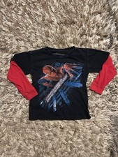 The Amazing Spider-Man Black and Red Boys Long sleeve T shirt Size Small 6/7