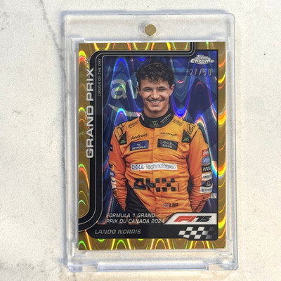 2025 Topps Chrome Formula 1 F1 #130 Lando Norris Gold Raywave Refractor /50