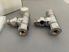 Bisque Valve Set K Angled Thermostatic Radiator Valves