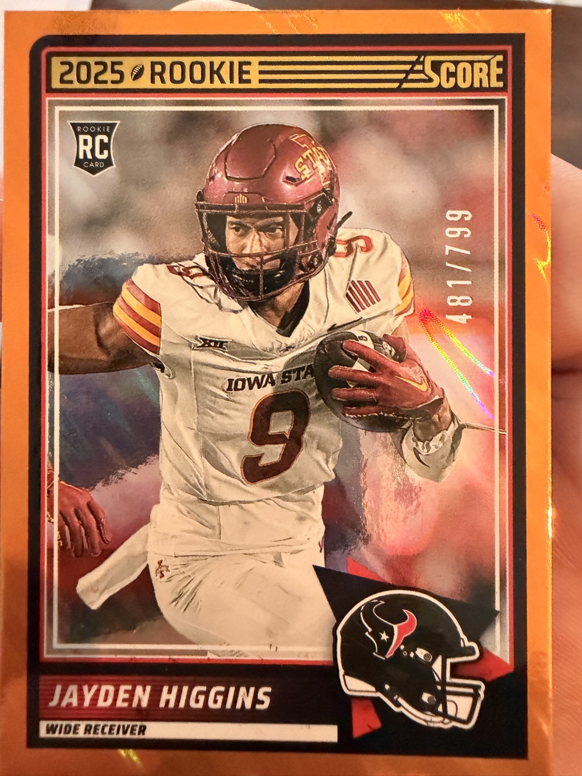 2025 Score - Rookies Jayden Higgins #55 Lava /799 (RC)