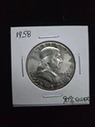 1958-P Franklin Half Dollar  -  90% Silver🔥 Pre-1964 - 1 x 50 cent piece
