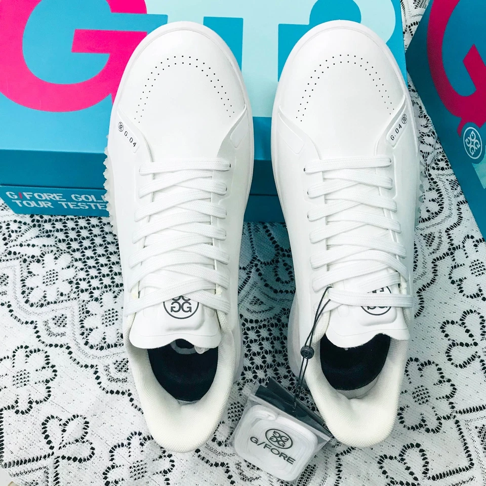 New G/FORE MEN'S G.112 Snow/Nimbus Golf Shoes White PU Leather Sneakers SZ 10-12 - Image 4 of 4