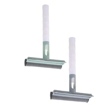  2 Pcs High Window Cleaning Tools Glass Water Wiper Scrubbing Squeegee Cleaner