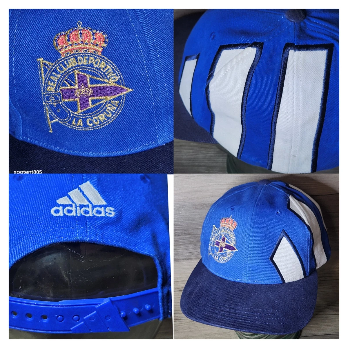 🧣 Foulard Vintage Deportivo La Coruña – Bleu Lumineux – Supporter – Excellent état