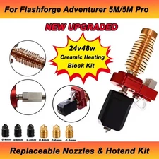 Upgrades Hotend Brass Harden Steel Nozzle For Flashforge Adventurer 5M / 5M Pro