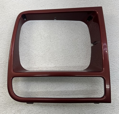 97-01 Jeep Cherokee XJ Headlight Bezel Passenger Side OEM Chili Pepper Red Pearl