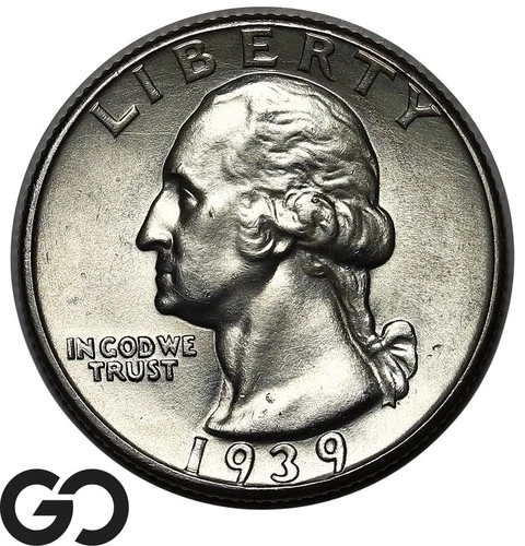 1939-D Washington Quarter, Solid Gem BU++