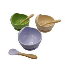 Baby Silicone Suction Bowl Spoon New Design Soft for Baby Feeding-2020