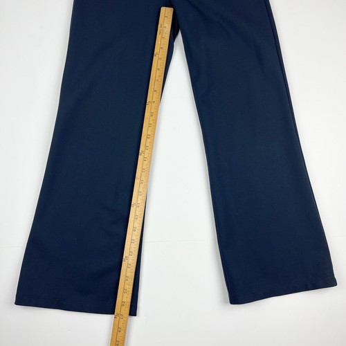 Betabrand Yoga Dress Pants Womens Medium Petite Navy Blue Bootcut Ponte Knit - Picture 11 of 13