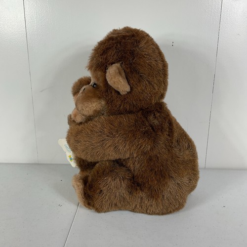 NWT R DAKIN & Co Vintage 1981 Brown Ape Monkey Chimpanzee Plush & Baby 14” - Picture 4 of 11