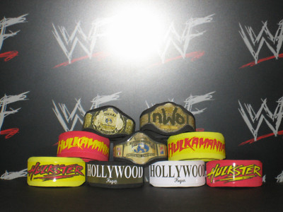 7 x Custom WWF WWE Womens Title Belts For Hasbro Mattel Retro Wrestling Figures