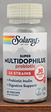 Solaray Super Multidophilus Probiotic 24 Strains 30 Billion CFU 60 Capsules