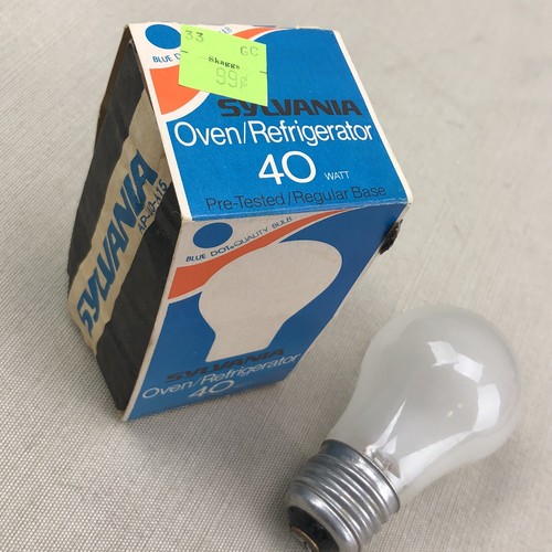 40W Sylvania Vintage Appliance Light Bulb Blue Dot Oven/Refrigerator - Picture 2 of 7