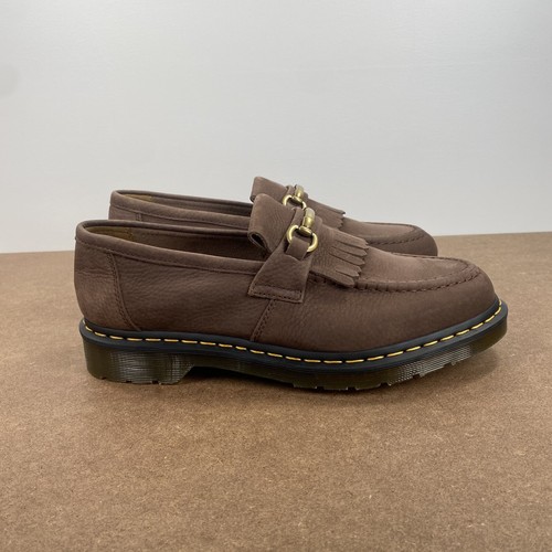 Dr Martens Adrian Snaffle Shoes Mens 11 Womens 12 Brown Suede Leather Loafer - Picture 7 of 15