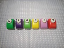 Alphabet Capital Letters Paper Craft Punch Scrapbooking D F G P S T Lot of 6