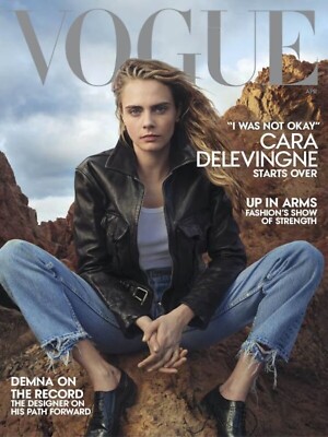 Vogue USA Magazine, Cara Delevingne, Kendall Jenner, Sam Mendes, April 2023