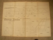 RCM&E Plany Euro Twin w skali kreskówkowej model 43" rozpiętość skrzydeł