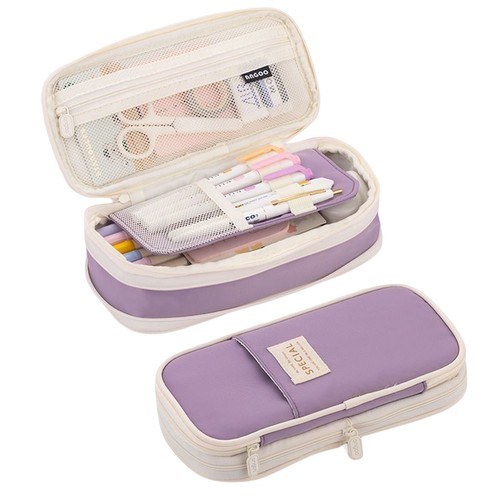 Zipper Pencil Case Pen Bag Organizer School Office Cosmetic Stationery Storage - Picture 16 of 17