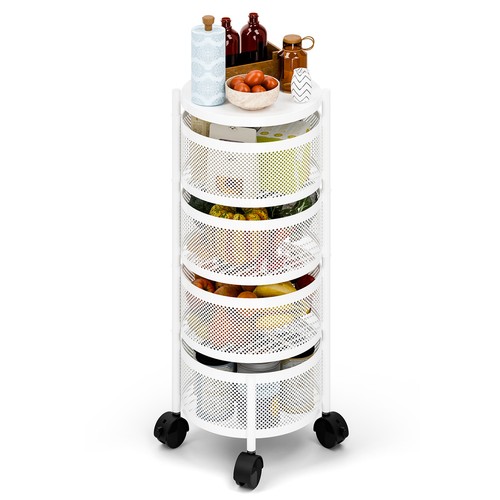 3/4/5 Tiers Kitchen Fruit Organizer with Top Lid Keep Tidy Home Supplies - Picture 3 of 27