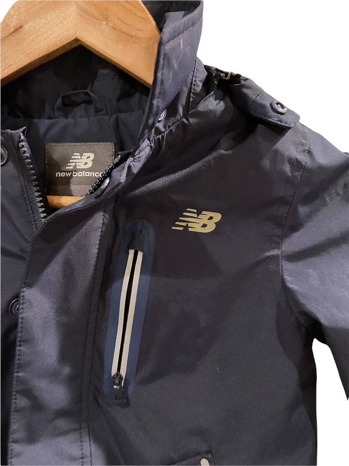 NB New Balance Jacket Blue Coat Full Front Zip Unisex Kids Size 9-10 EUC - Image 3 of 4