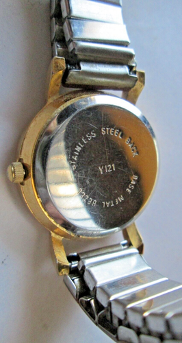 VINTAGE ADVANCE Y121 ANALOG QUARTZ 24MM PINK FACE LADIES WORKING STRETCH BAND - Picture 3 of 3
