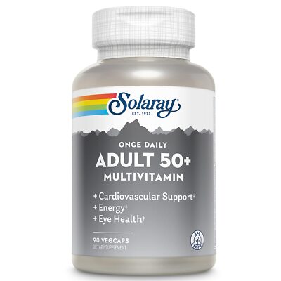 Once Daily Multivitamin for Adults 50 Plus 90 Capsules Senior Wellness Support