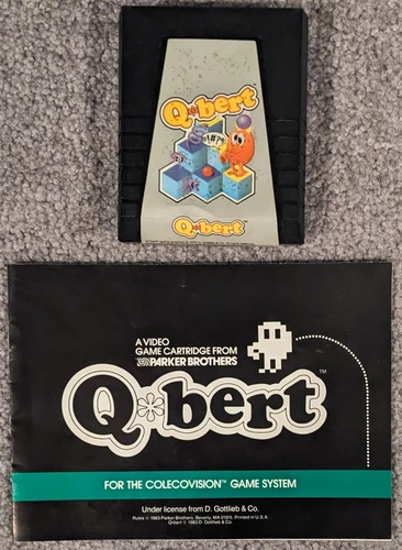 ColecoVision Q*bert Game with Manual Tested Working