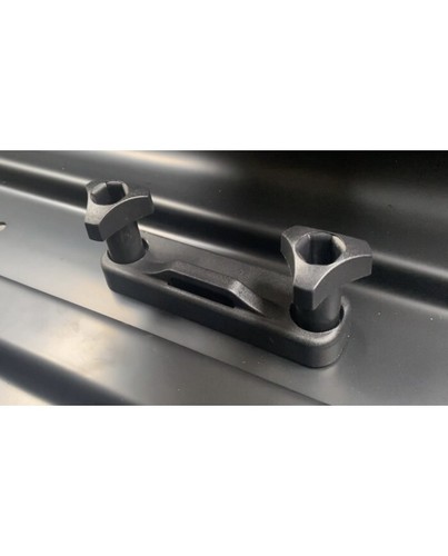 E9000 BAULE BOX TETTO GEV SPAZIO320 NERO OPACO 125X90X34 PORT 50kg 320L OM. TUV - Foto 8 di 16