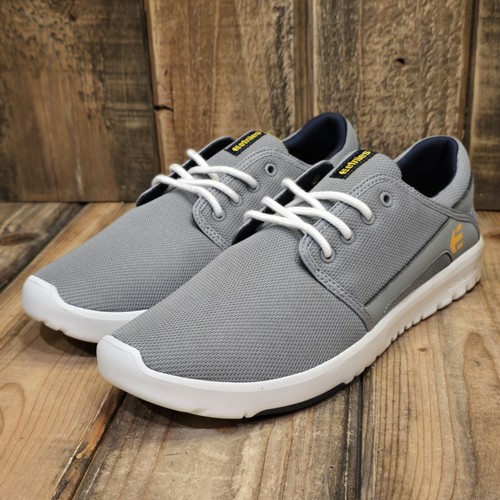 ETNIES SCOUT SKATE SHOE SNEAKER GREY/NAVY/YELLOW NUBUCK MENS US 9 /EU 42 - 第 1/10 張圖片