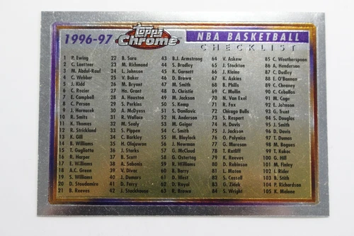 1996-97 Topps Chrome Checklist #111 Kobe Bryant Michael Jordan