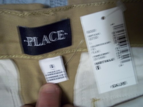 Children's Place Boys Size 8 Flax School Uniform Stretch Pants NEW WITH TAGS - Picture 4 of 6