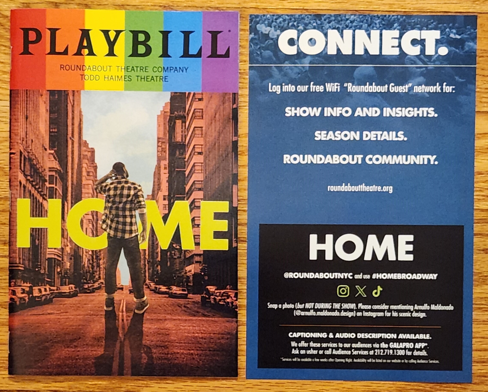 Home with Insert Playbill Pride Rainbow Banner June 2024 Todd Haimes ...